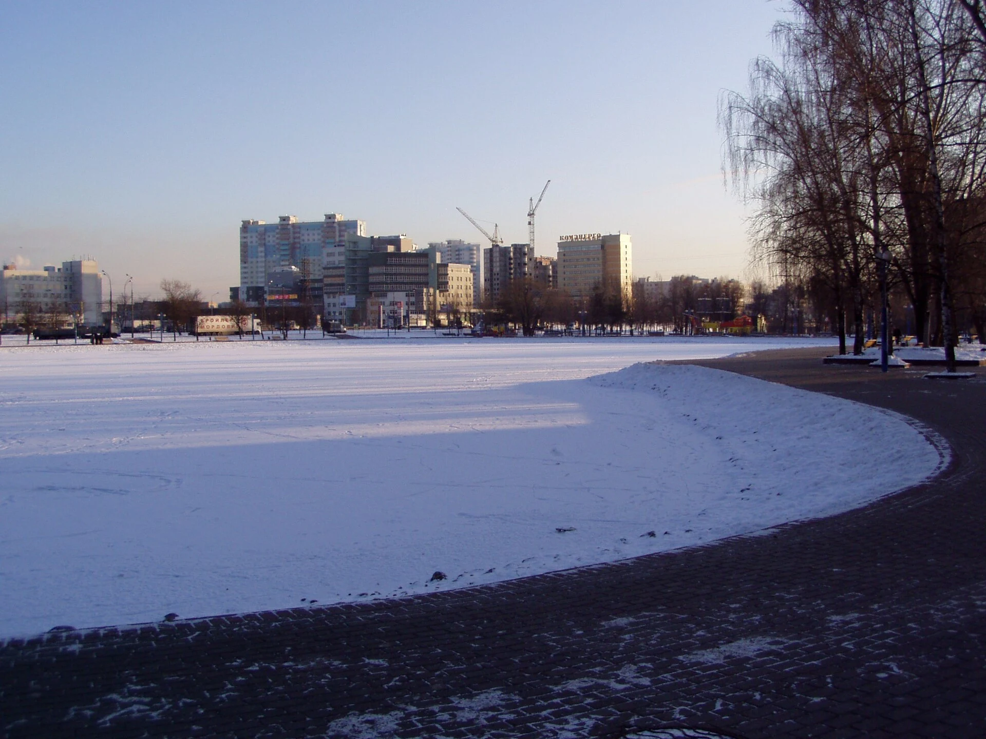Altufyevo pond in Moscow, Russia. Winter 2009.