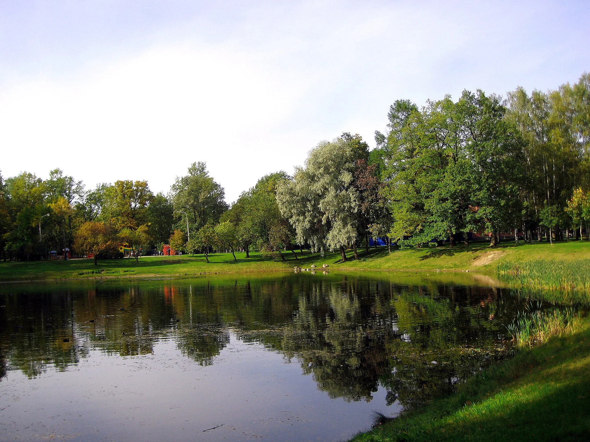 Pond in the garden of the villa "Miranda", Pavlovsk, Pushkin district, St. Petersburg