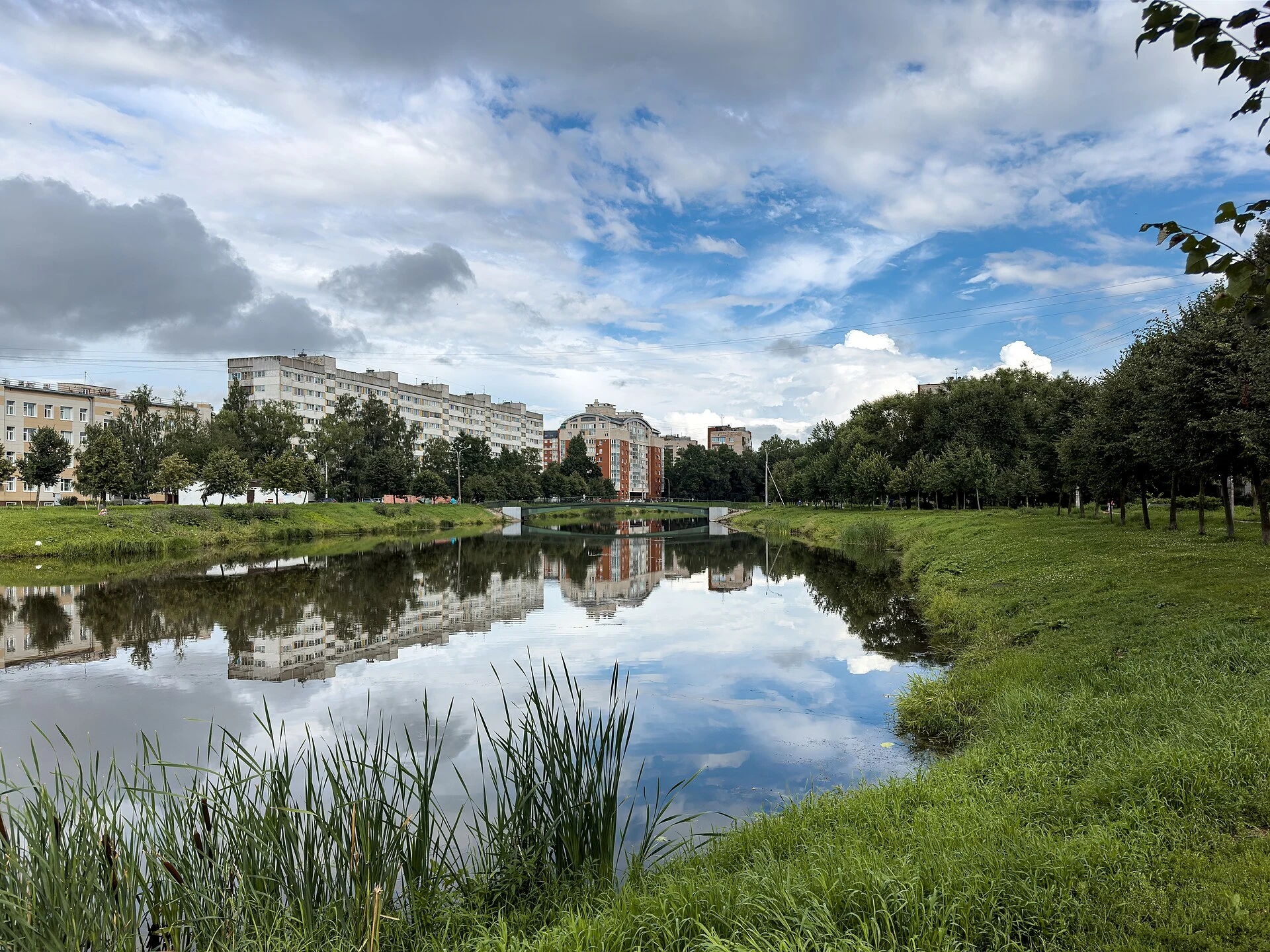 Dachnaya River in Kirovsky District of Saint Petersburg