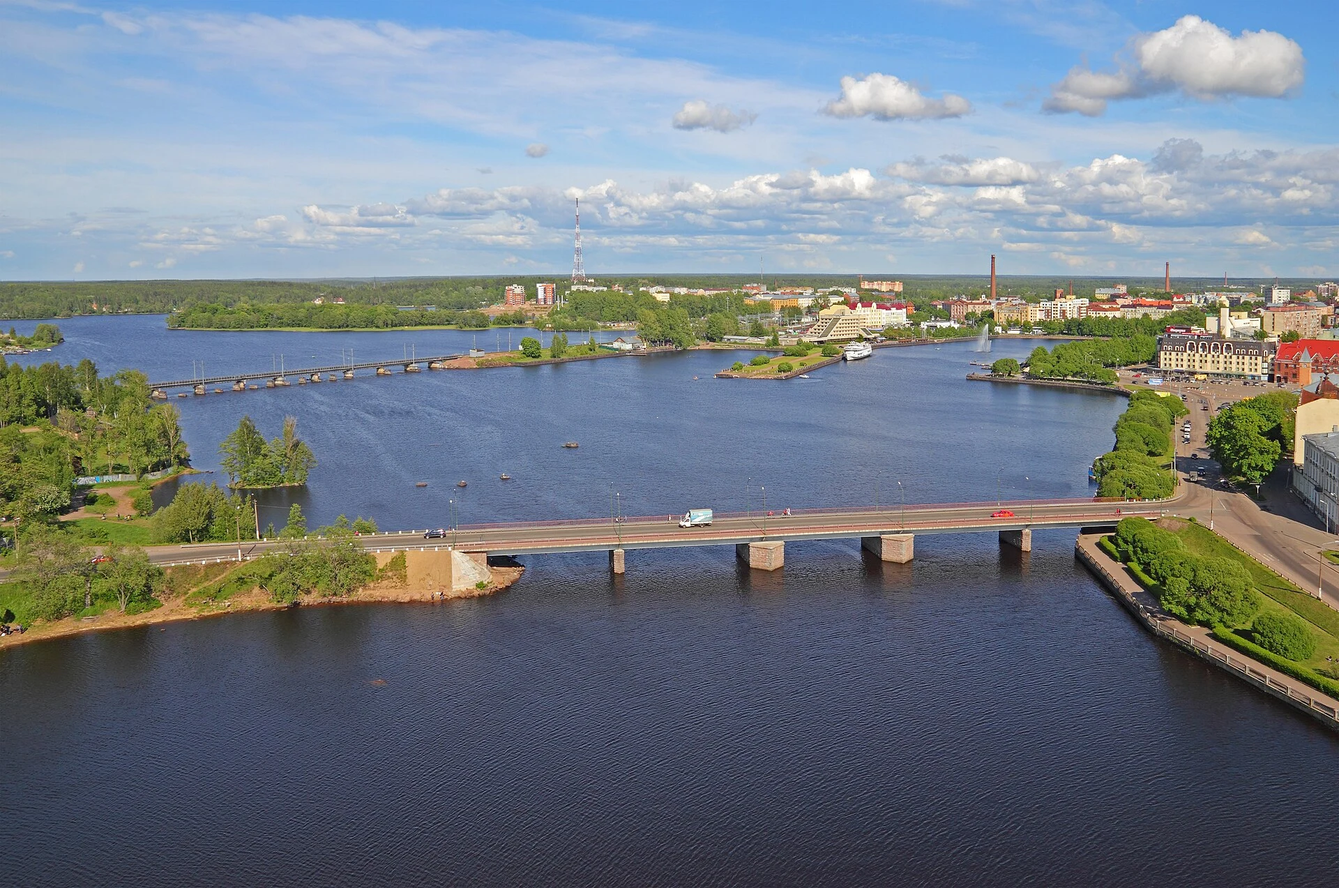 Vyborg (former Viipuri), Leningrad Oblast, Russia. Views from the Olaf Tower of the Vyborg Castle.